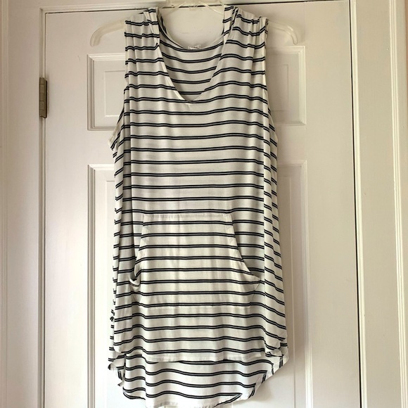 Lane Bryant Tops - Lane Bryant Black and White Striped Tunic